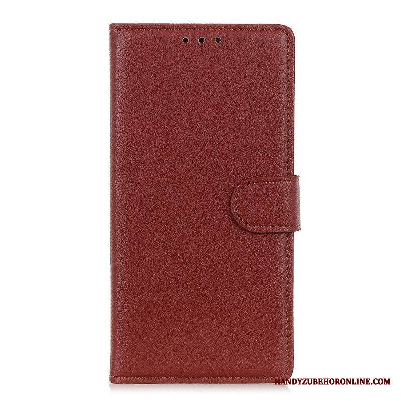 Flip Case Sony Xperia 1 IV Perinteinen Litchi Faux Leather