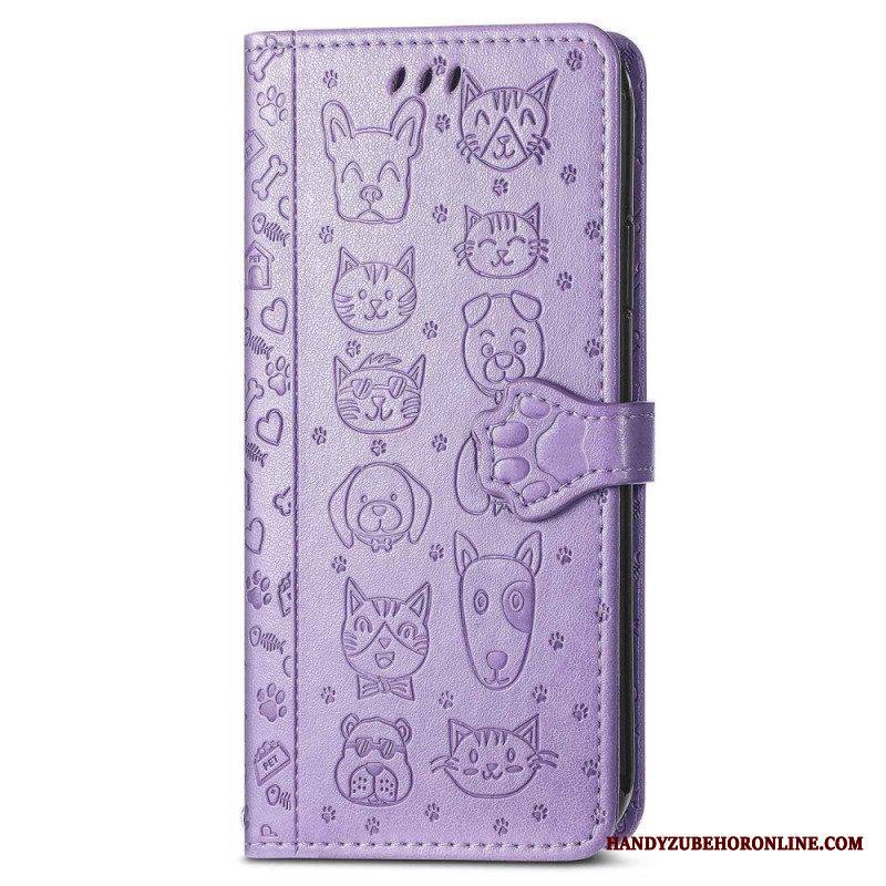 Flip Case Xiaomi 12 Lite Animoidut Eläimet