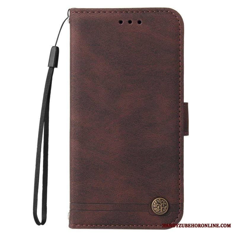 Flip Case Xiaomi 12T / 12T Pro Koristeellinen Niitti Ja Kaulanauha
