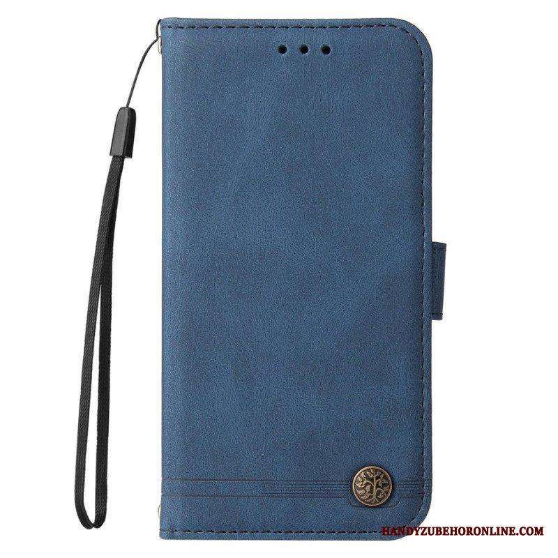Flip Case Xiaomi 12T / 12T Pro Koristeellinen Niitti Ja Kaulanauha
