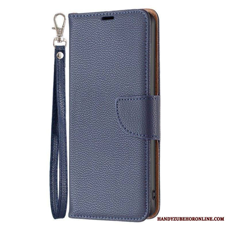 Flip Case Xiaomi 12T / 12T Pro Suojaketju Kuori Strappy Litchi Leather Style