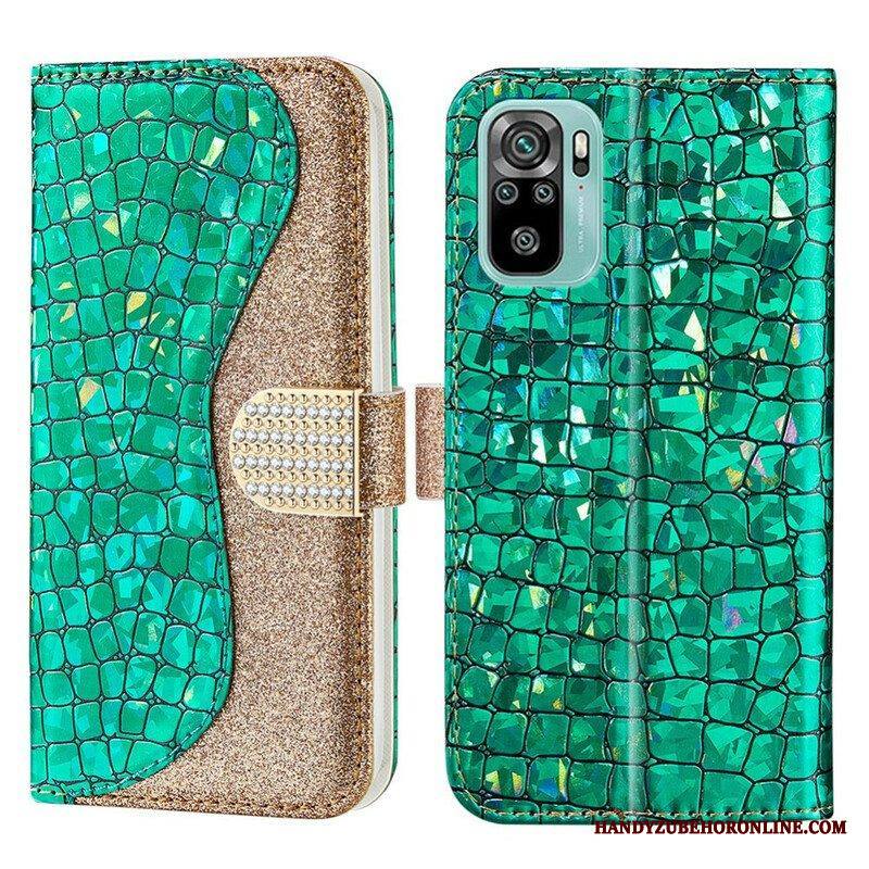 Flip Case Xiaomi Redmi Note 10 / 10S Croco Diamonds