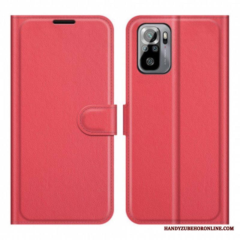 Flip Case Xiaomi Redmi Note 10 / 10S Tyylikäs Nahkainen Magneettilukko