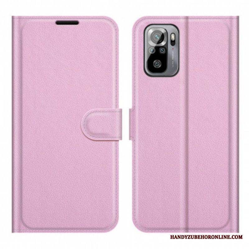Flip Case Xiaomi Redmi Note 10 / 10S Tyylikäs Nahkainen Magneettilukko