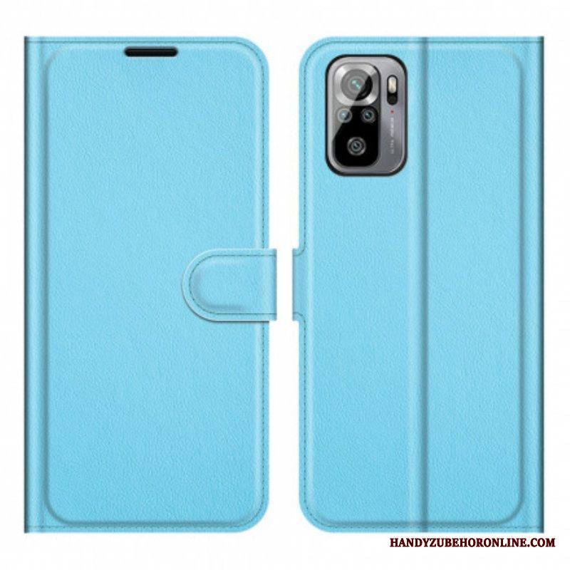 Flip Case Xiaomi Redmi Note 10 / 10S Tyylikäs Nahkainen Magneettilukko