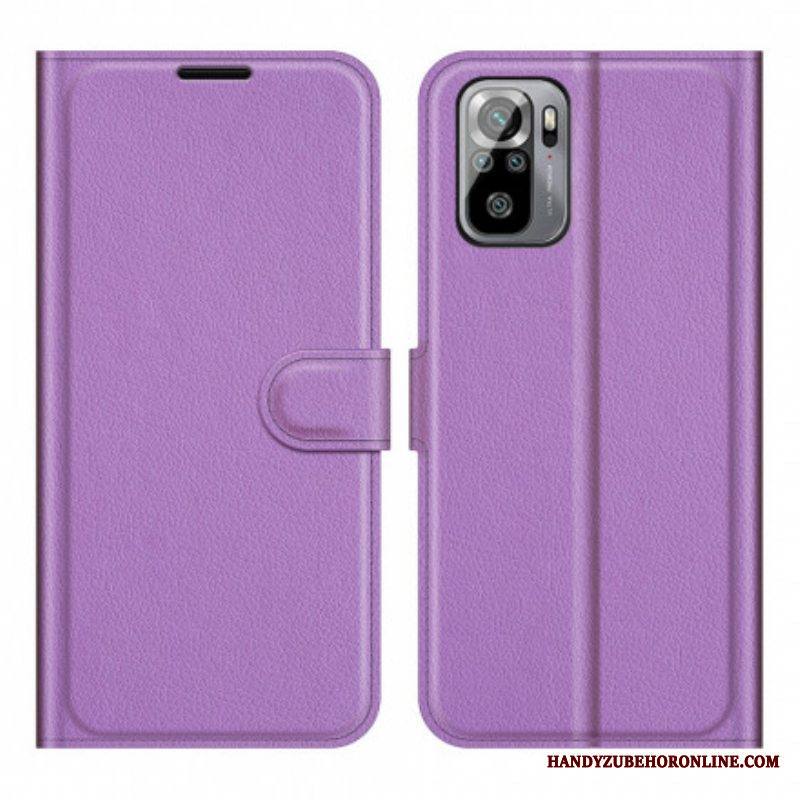 Flip Case Xiaomi Redmi Note 10 / 10S Tyylikäs Nahkainen Magneettilukko