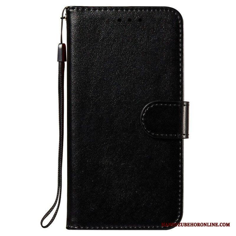 Flip Case Xiaomi Redmi Note 10 5G Nahkainen Muotoilu Hihnalla