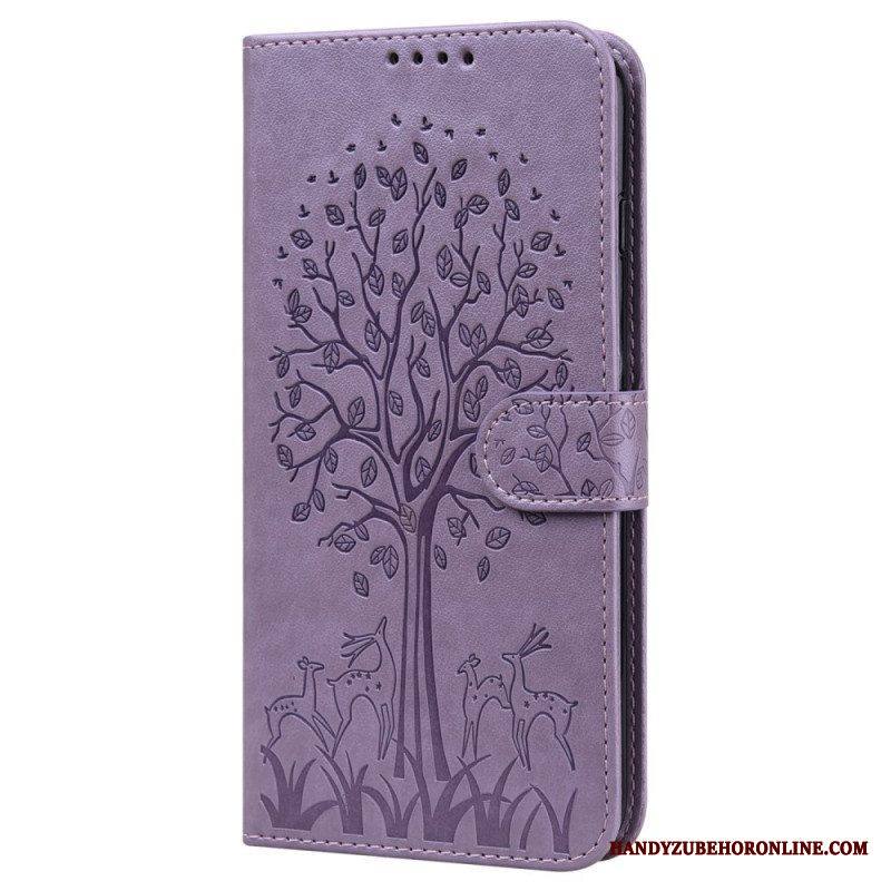 Flip Case Xiaomi Redmi Note 11 Pro / 11 Pro 5G Puu Ja Hirvi