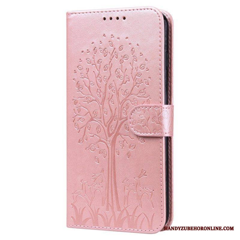 Flip Case Xiaomi Redmi Note 11 Pro / 11 Pro 5G Puu Ja Hirvi