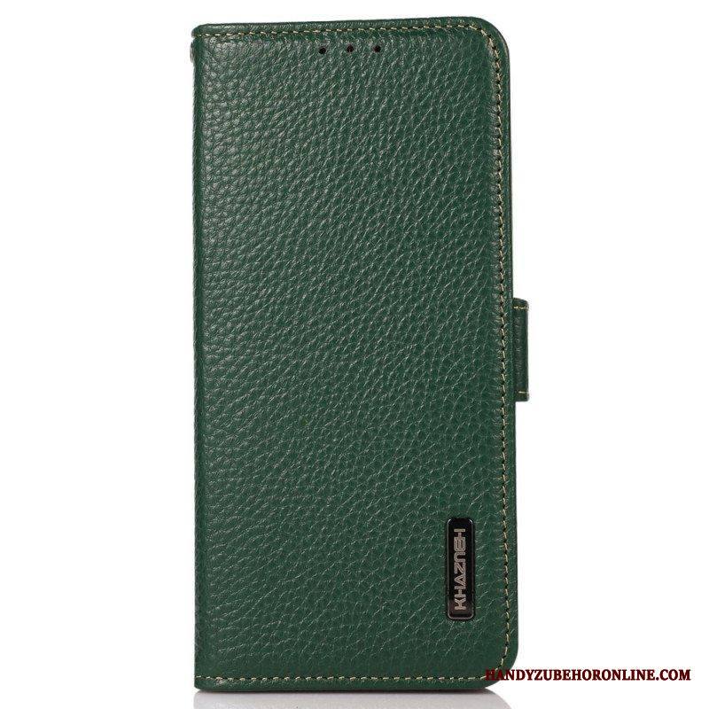 Flip Case Xiaomi Redmi Note 12 Pro Litsi Nahka Khazneh Rfid