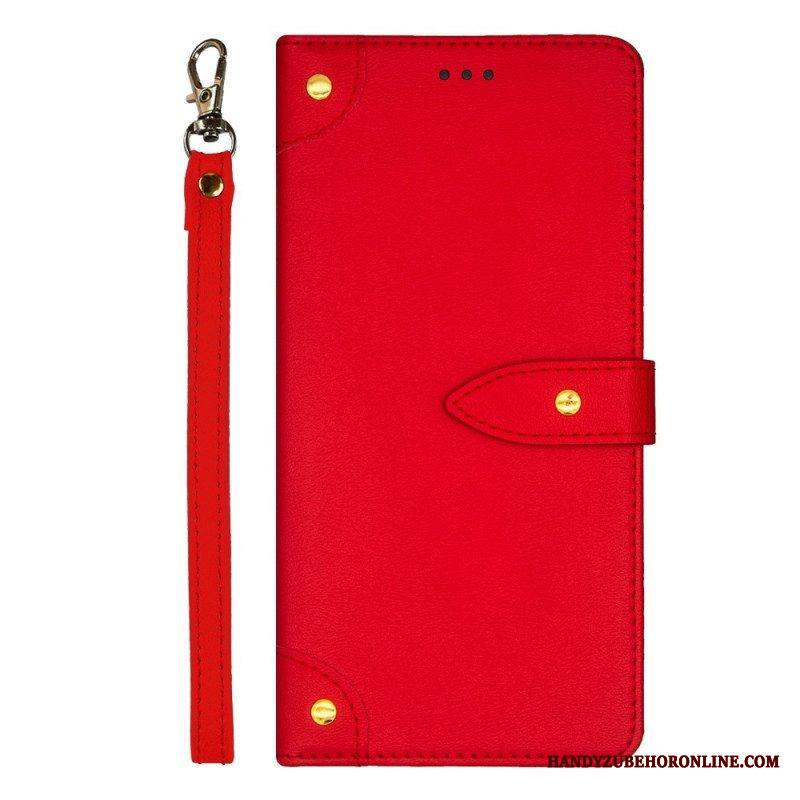 Flip Case Xiaomi Redmi Note 12 Pro Plus Niitit Ja Hihna Idewei