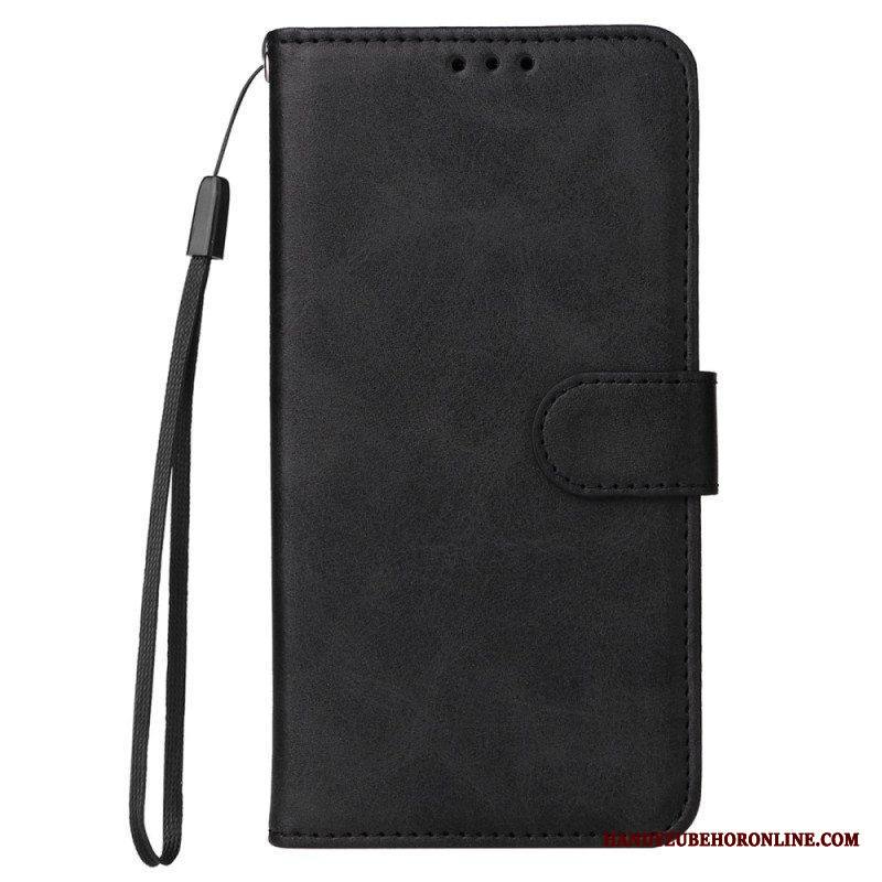 Flip Case Xiaomi Redmi Note 12 Pro Plus Suojaketju Kuori Tavallinen Hihnalla