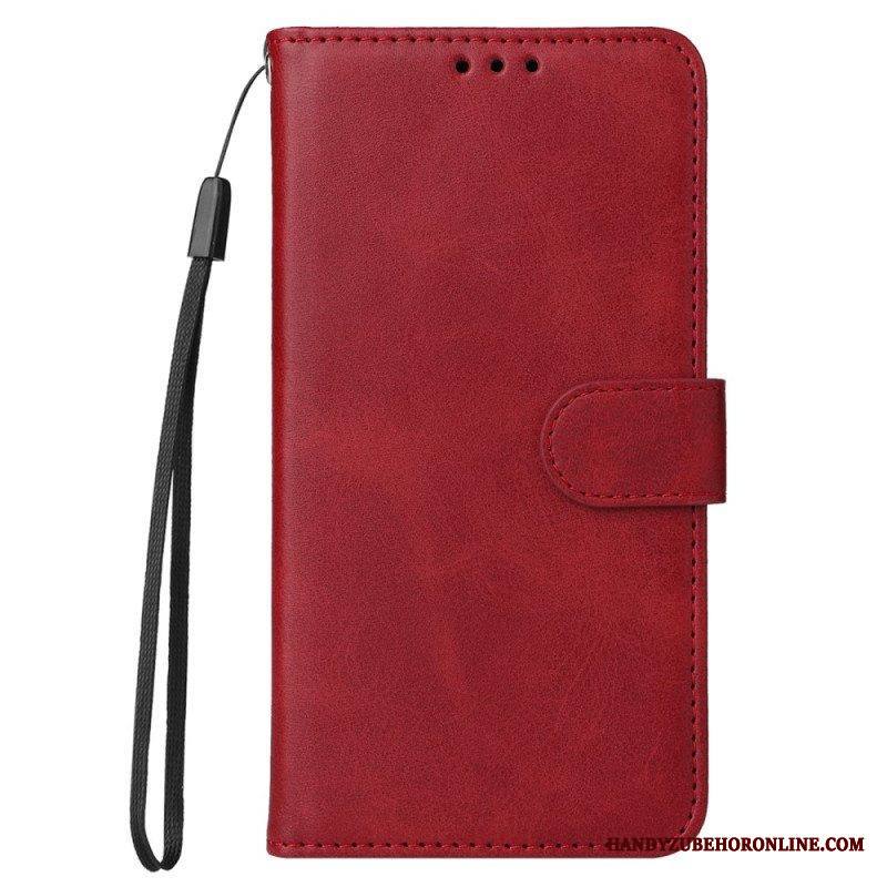 Flip Case Xiaomi Redmi Note 12 Pro Plus Suojaketju Kuori Tavallinen Hihnalla
