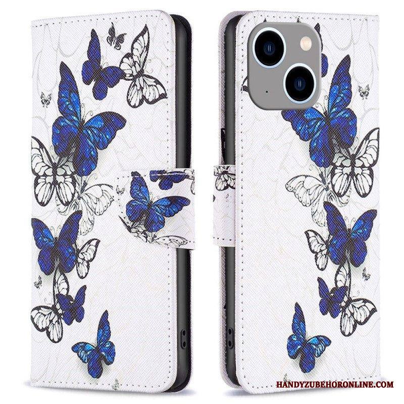 Flip Case iPhone 14 Plus Maailman Perhoset