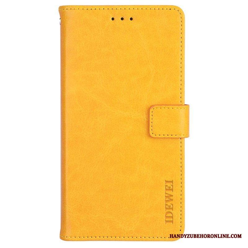 Flip Case iPhone 14 Pro Max Nahkajäljitelmä Idewei