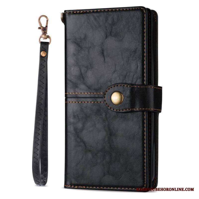 Flip Case iPhone 14 Pro Vintage Monitoiminen