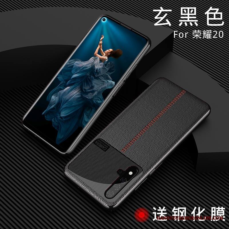 Honor 20 Pro Kuori Silikoni Puhelimen Kuoret Suojaus Aito Nahka Murtumaton Ylellisyys Sininen