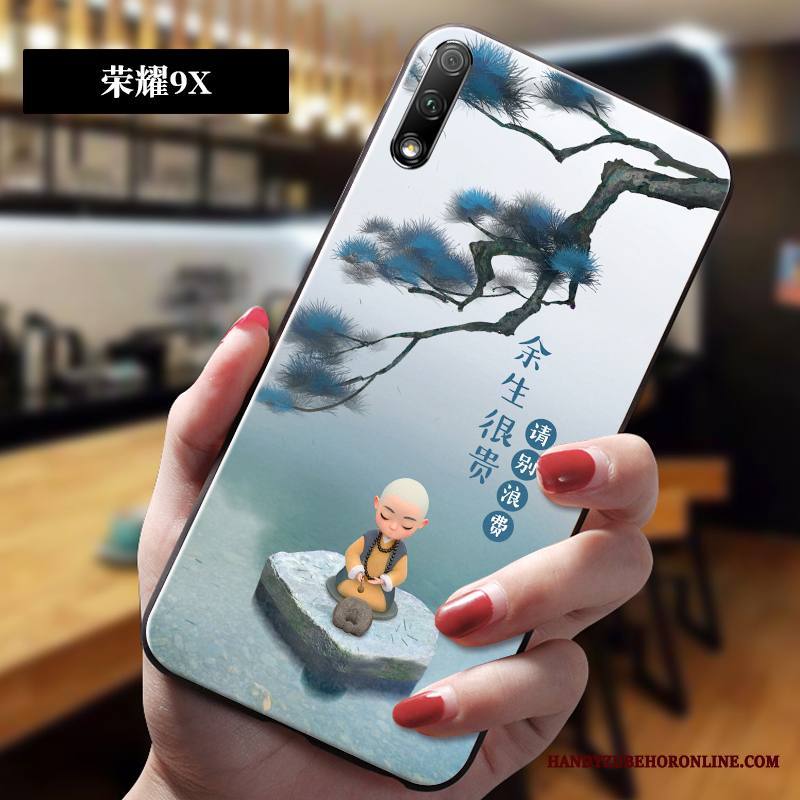 Honor 9x Kuori Kiinalainen Tyyli All Inclusive Murtumaton Kevyt Silikoni Kotelo Puhelimen Kuoret