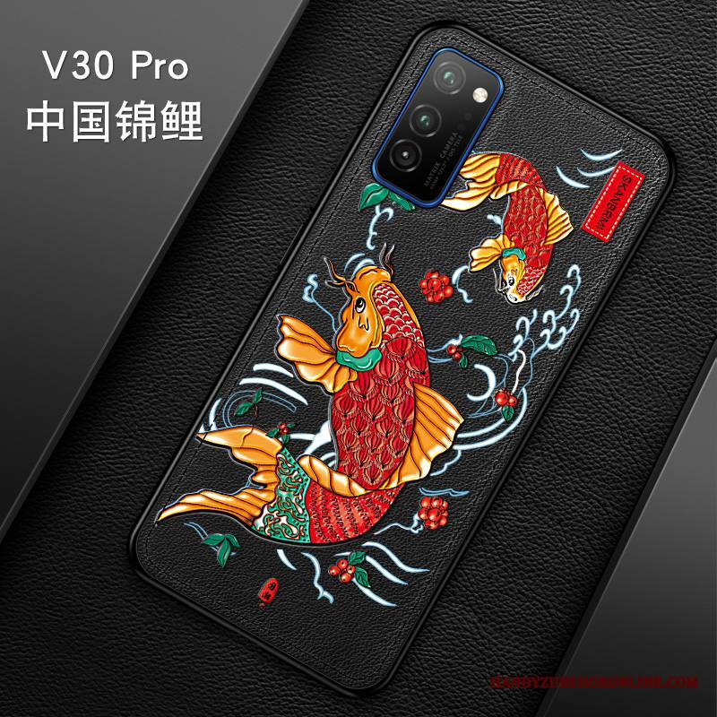 Honor View30 Pro Kuori Ultra Tide-brändi Kohokuviointi Ohut Kukkakuvio Puhelimen Kuoret Kotelo