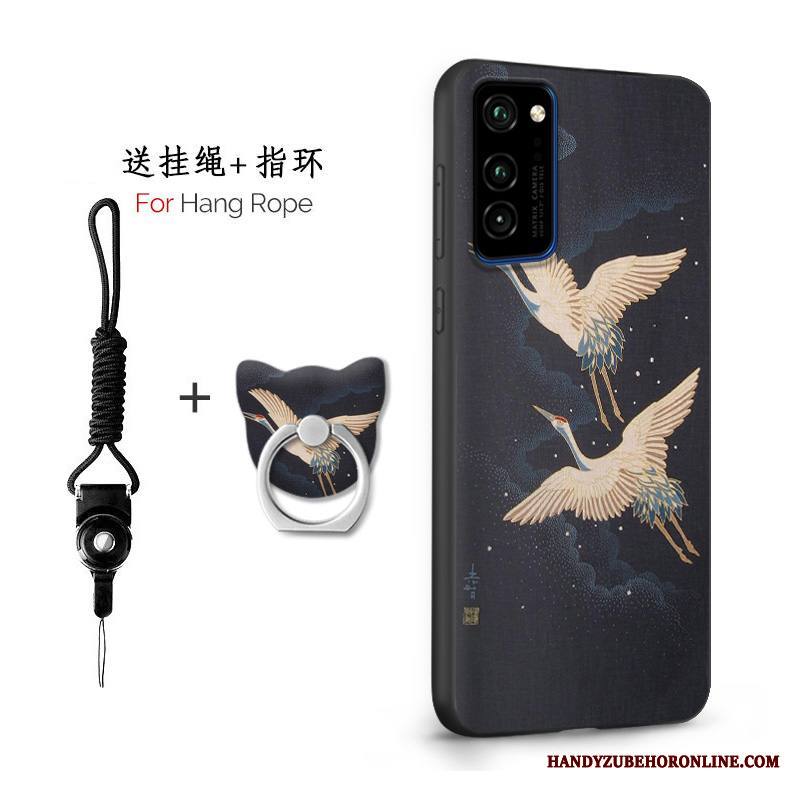 Honor View30 Pro Suuntaus Pesty Suede Kotelo Suojaus Valkoinen Kuori Pehmeä Neste
