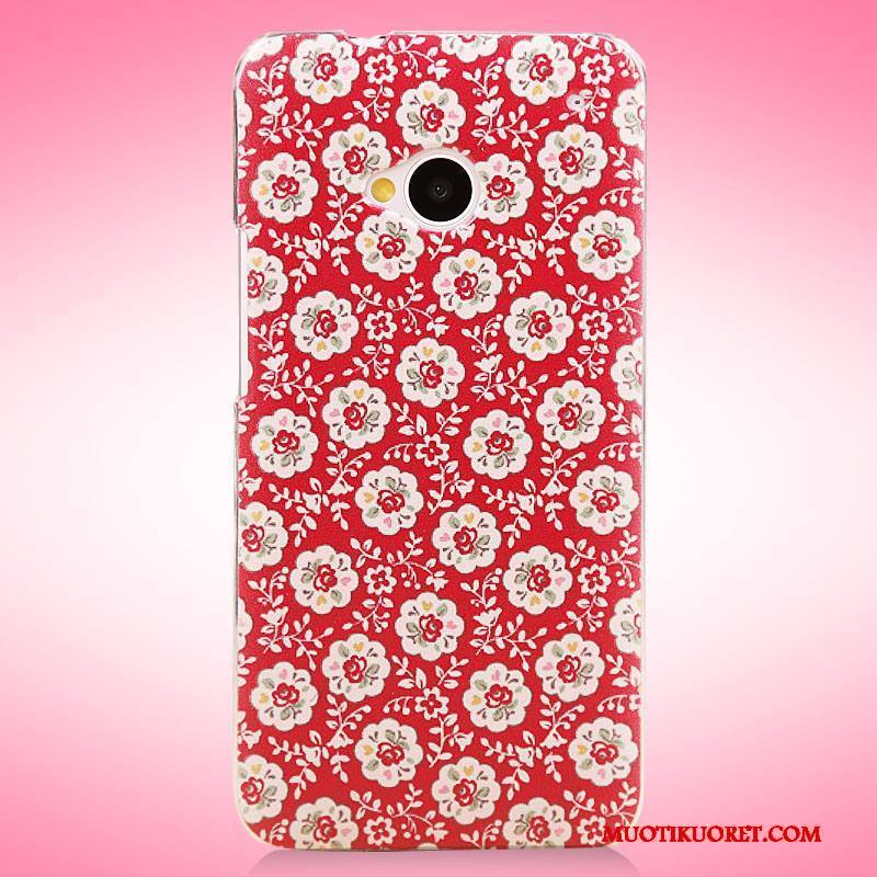 Htc One M7 Kuori Pesty Suede Violetti Kotelo Ultra Maalaus Suojaus Ohut