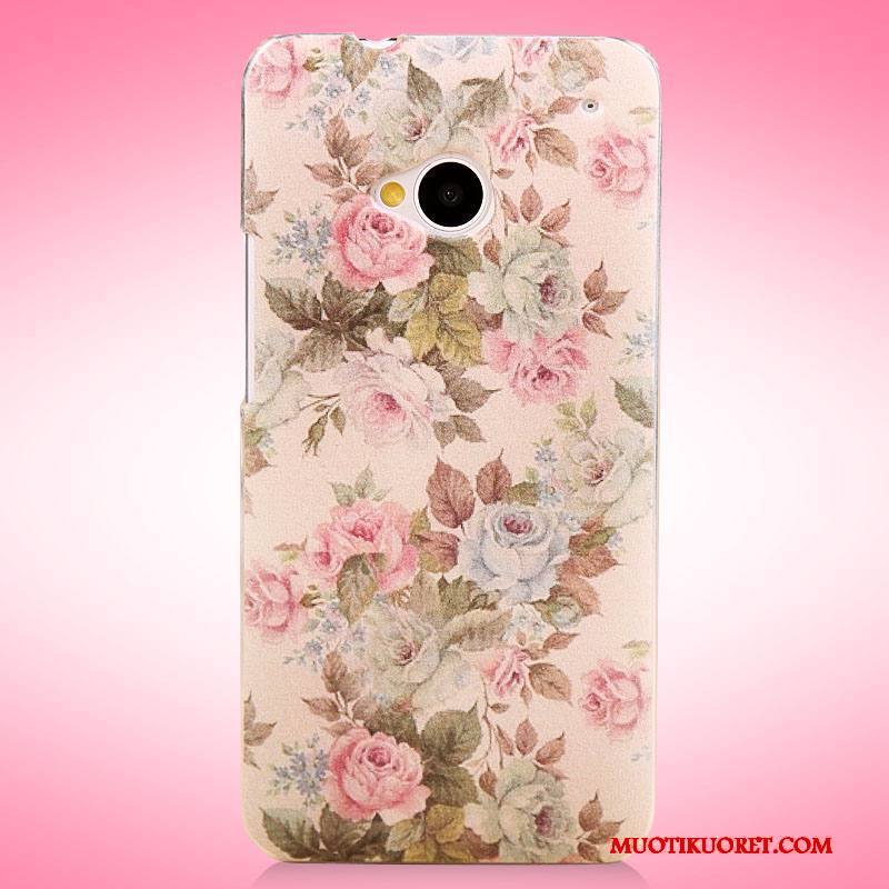 Htc One M7 Kuori Pesty Suede Violetti Kotelo Ultra Maalaus Suojaus Ohut