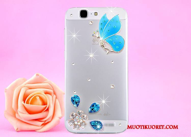 Huawei Ascend G7 Kotelo Ripustettava Kaula Kulta Strassi Kuori Suojaus Puhelimen Kuoret