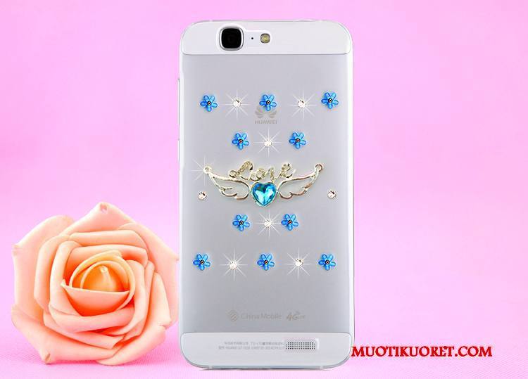 Huawei Ascend G7 Kotelo Ripustettava Kaula Kulta Strassi Kuori Suojaus Puhelimen Kuoret
