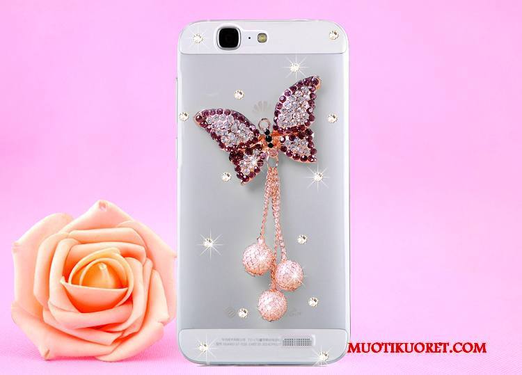 Huawei Ascend G7 Kotelo Ripustettava Kaula Kulta Strassi Kuori Suojaus Puhelimen Kuoret