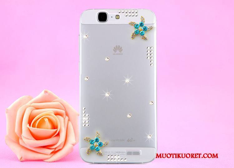 Huawei Ascend G7 Kotelo Ripustettava Kaula Kulta Strassi Kuori Suojaus Puhelimen Kuoret