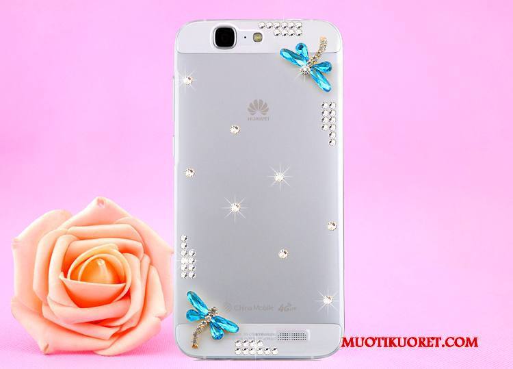 Huawei Ascend G7 Kotelo Ripustettava Kaula Kulta Strassi Kuori Suojaus Puhelimen Kuoret