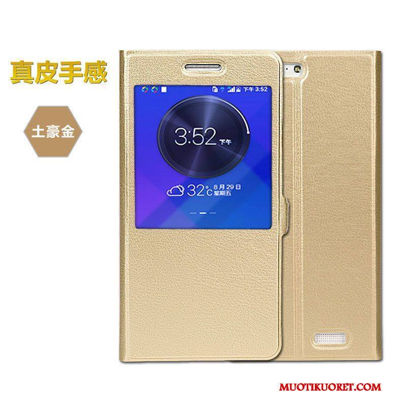 Huawei Ascend G7 Kotelo Suojaus Puhelimen Kuoret Kuori Simpukka Punainen Nahkakotelo