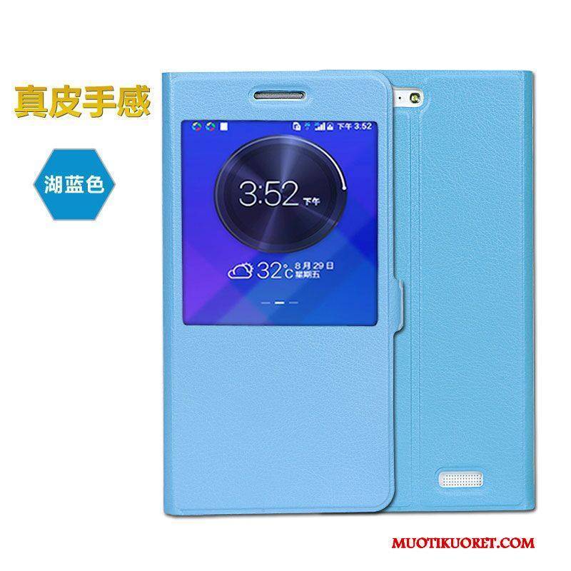 Huawei Ascend G7 Kotelo Suojaus Puhelimen Kuoret Kuori Simpukka Punainen Nahkakotelo