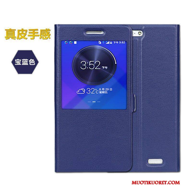 Huawei Ascend G7 Kotelo Suojaus Puhelimen Kuoret Kuori Simpukka Punainen Nahkakotelo