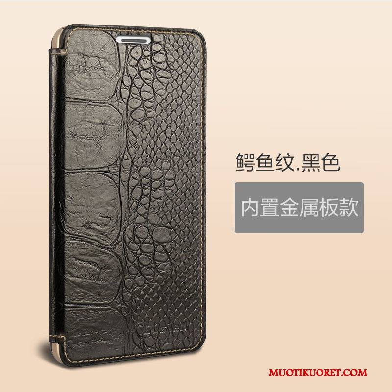 Huawei Ascend Mate 7 Aito Nahka Horrostila Nahkakotelo Viini Punainen Suojaus Kuori Puhelimen