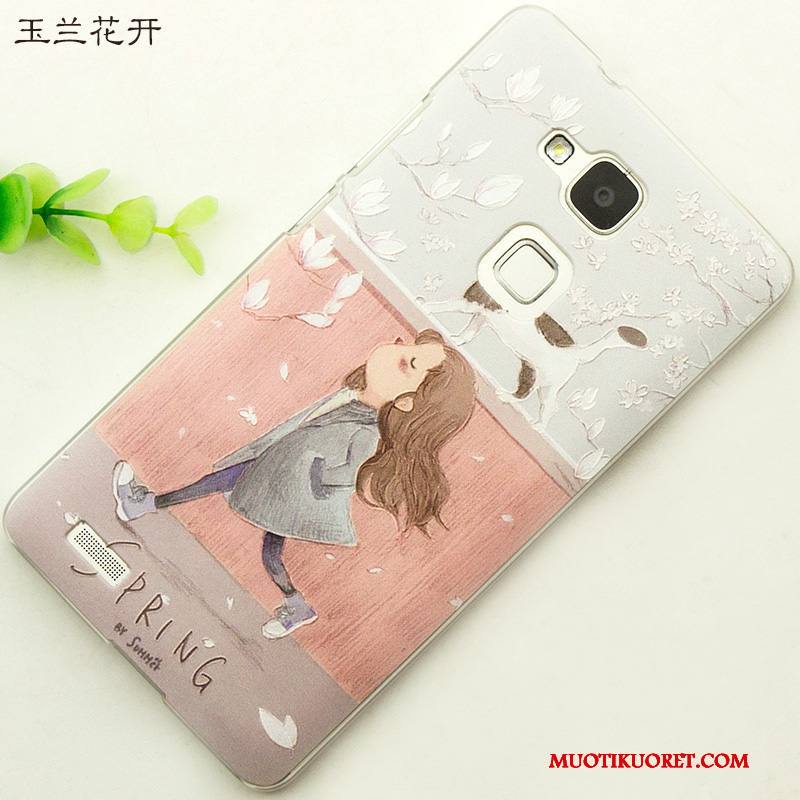 Huawei Ascend Mate 7 Kuori Murtumaton Kotelo Luova Suojaus Trendi Kohokuviointi Sininen