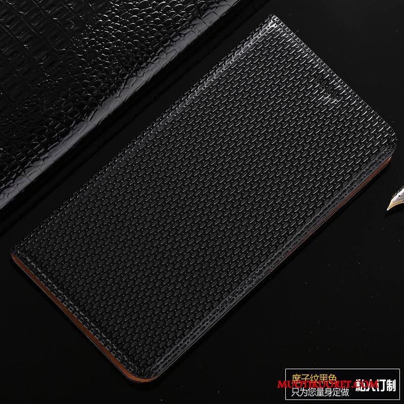 Huawei Ascend Mate 7 Puhelimen Kuoret Kotelo Nahkakotelo Kuori Musta Aito Nahka