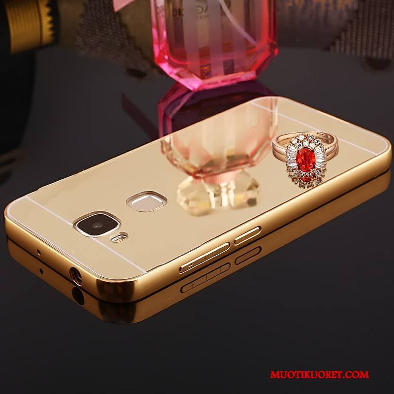 Huawei G7 Plus Kuori Kehys Kulta Strassi Trendi Puhelimen Kuoret Peili Metalli
