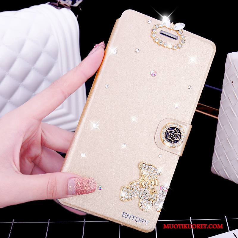 Huawei G9 Plus Kuori Jauhe Murtumaton Nahkakotelo Puhelimen Kuoret Rhinestone Inlay Simpukka