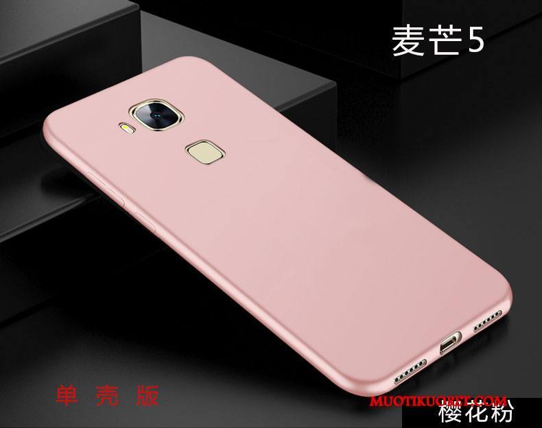 Huawei G9 Plus Kuori Murtumaton Kotelo Silikoni Pehmeä Neste Musta All Inclusive Pesty Suede