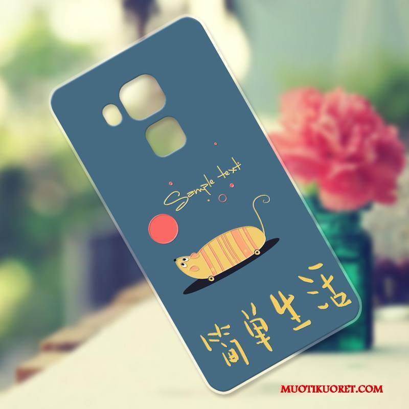 Huawei G9 Plus Kuori Silikoni Puhelimen Kuoret All Inclusive Sininen Pehmeä Neste Pieni Suojaus