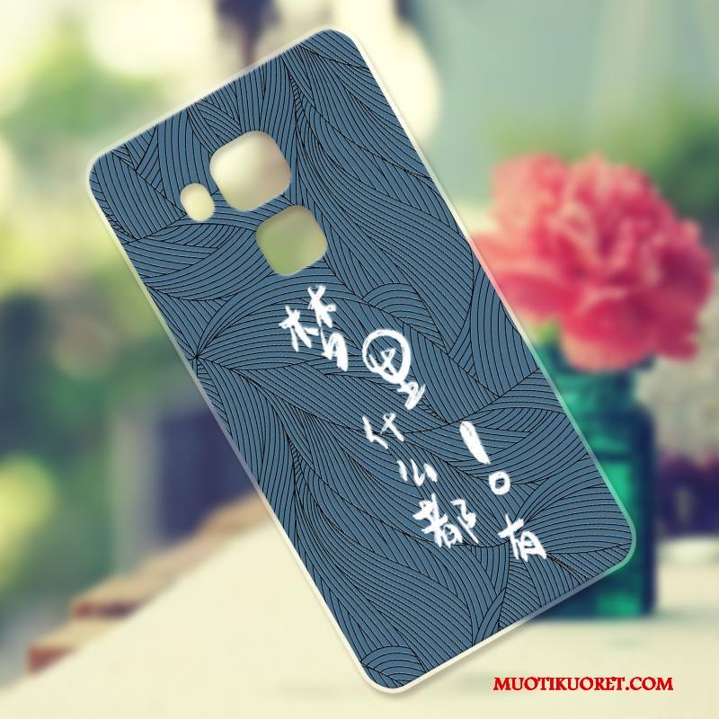 Huawei G9 Plus Kuori Silikoni Puhelimen Kuoret All Inclusive Sininen Pehmeä Neste Pieni Suojaus