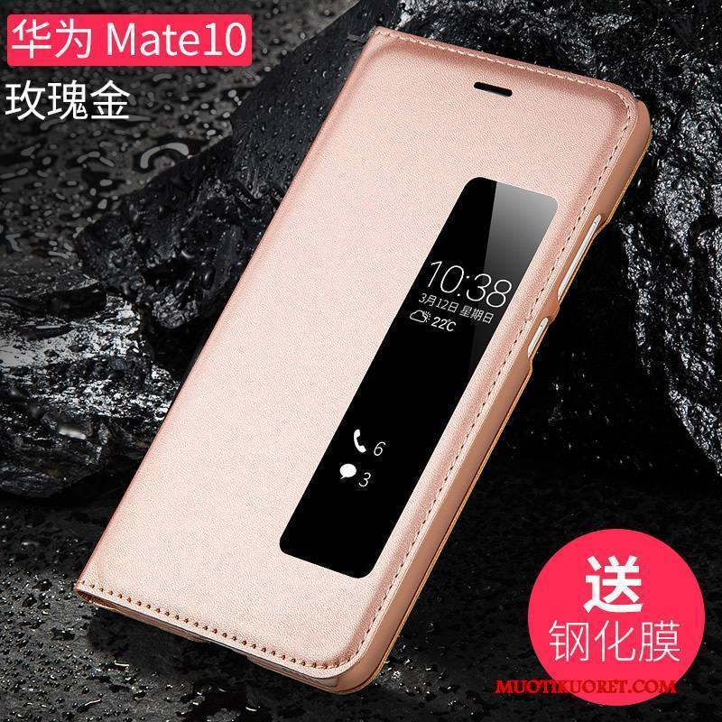 Huawei Mate 10 Kuori All Inclusive Suojaus Kotelo Puhelimen Kuoret Musta Murtumaton Nahkakotelo
