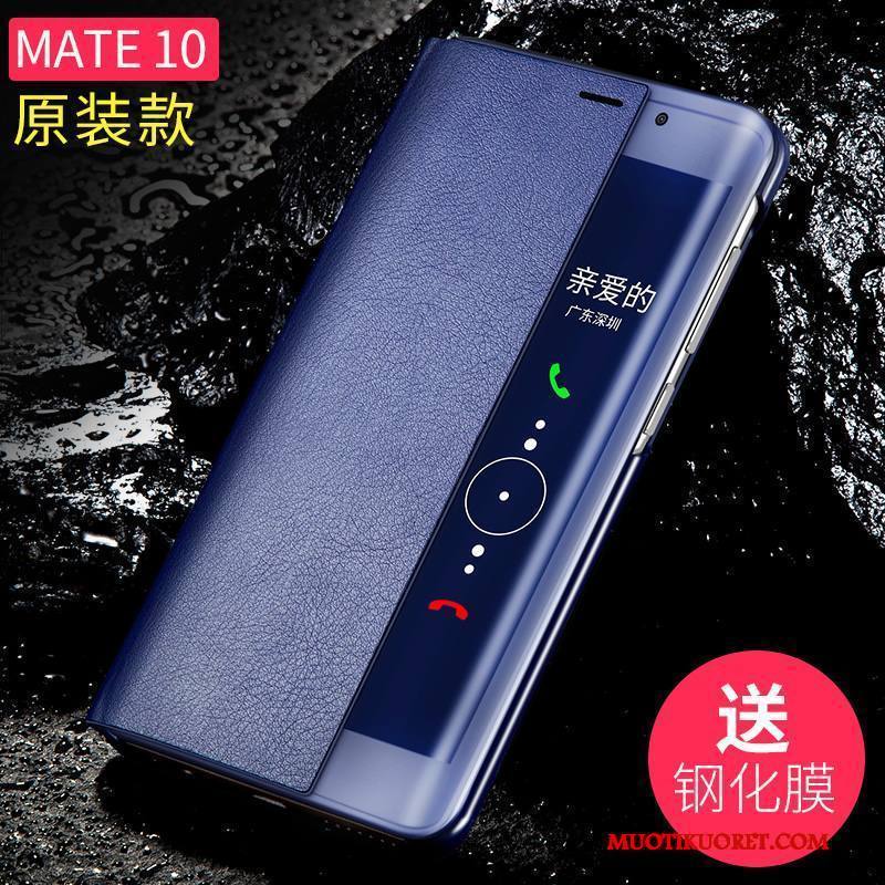 Huawei Mate 10 Kuori All Inclusive Suojaus Kotelo Puhelimen Kuoret Musta Murtumaton Nahkakotelo