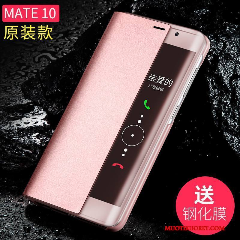 Huawei Mate 10 Kuori All Inclusive Suojaus Kotelo Puhelimen Kuoret Musta Murtumaton Nahkakotelo