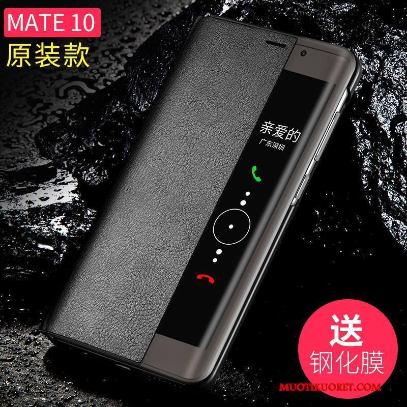 Huawei Mate 10 Kuori All Inclusive Suojaus Kotelo Puhelimen Kuoret Musta Murtumaton Nahkakotelo