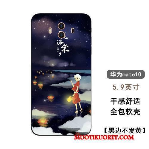 Huawei Mate 10 Kuori All Inclusive Tide-brändi Puhelimen Kuoret Vaaleansininen Rakastunut Pehmeä Neste Kiinalainen Tyyli