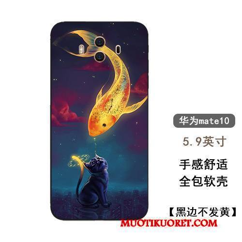 Huawei Mate 10 Kuori All Inclusive Tide-brändi Puhelimen Kuoret Vaaleansininen Rakastunut Pehmeä Neste Kiinalainen Tyyli