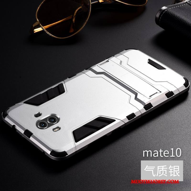 Huawei Mate 10 Kuori Kotelo Kolme Puolustusta Metalli Silikoni Murtumaton Puhelimen Kuoret Trendi