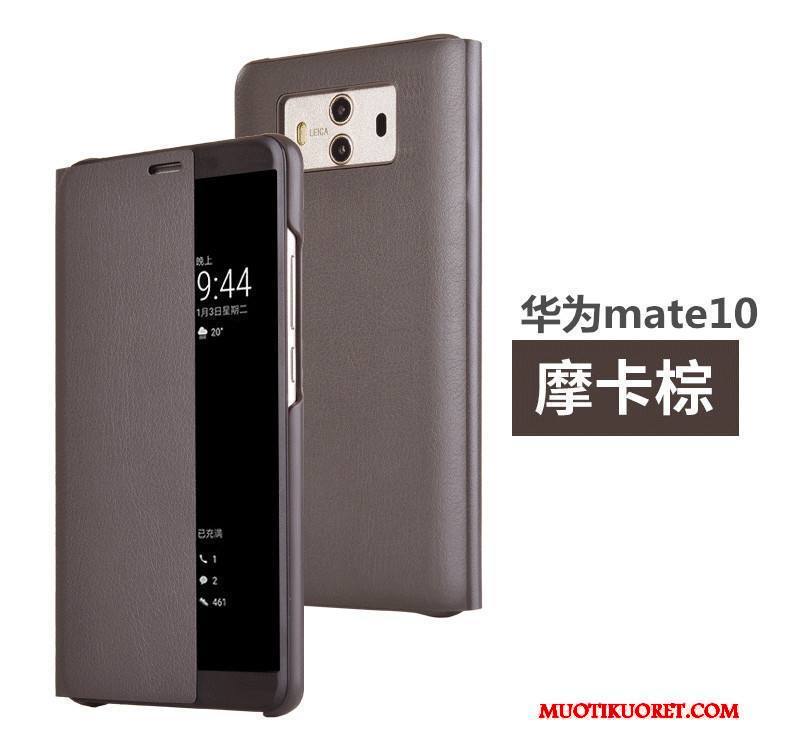 Huawei Mate 10 Kuori Kotelo Suojaus Puhelimen Kuoret Harmaa Nahkakotelo Simpukka